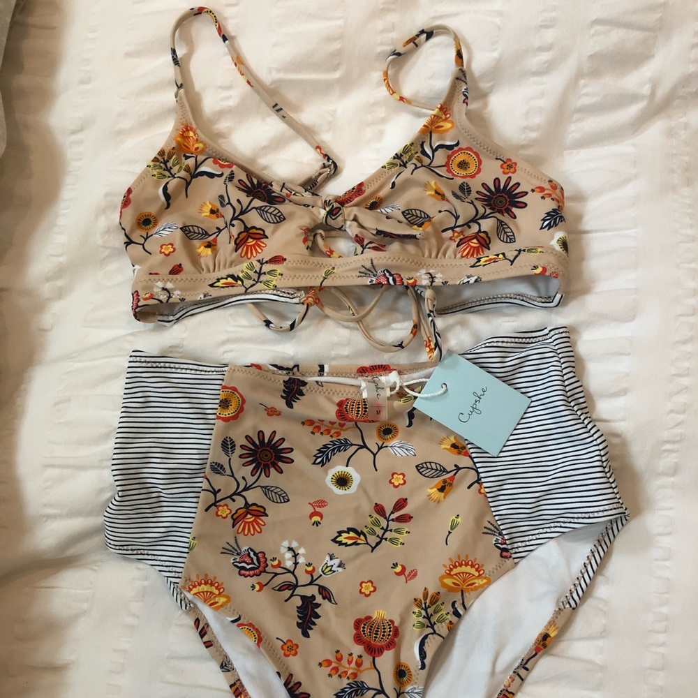 NWT high waisted bikini set